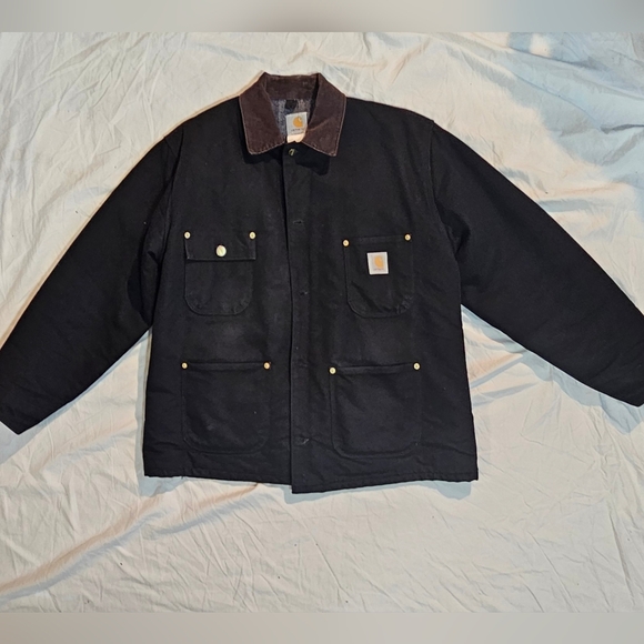 Carhartt duck canvass chore coat - Mens XL (Black) - Picture 1 of 4